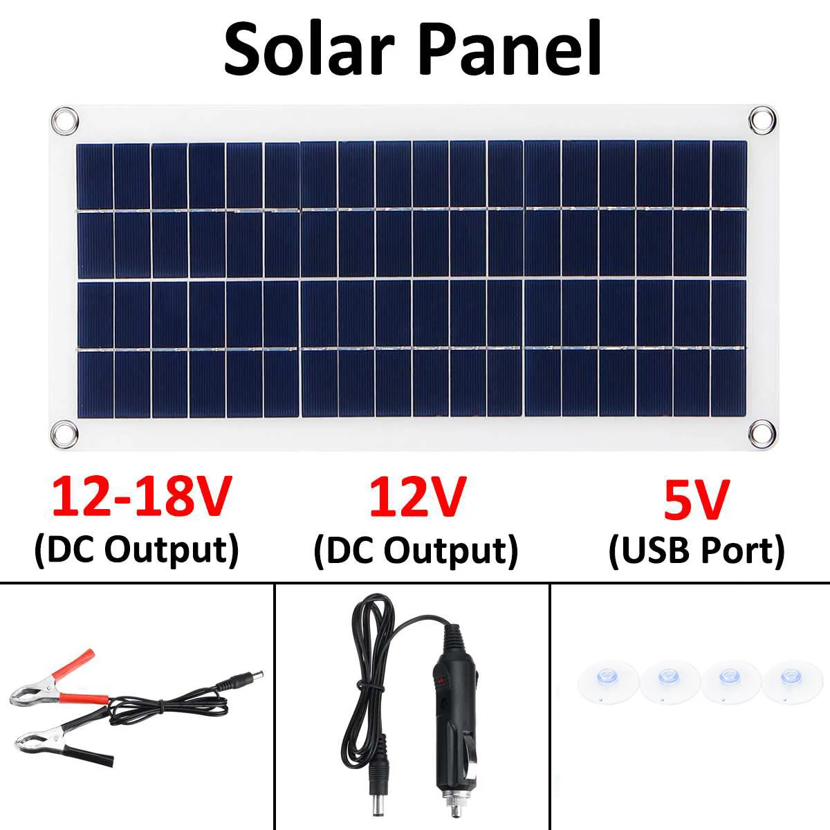 Carregador de bateria flexível do painel solar, 1000W, 12V Dual USB com controlador 10A-60A Banco de energia de células solares para turismo ao ar livre