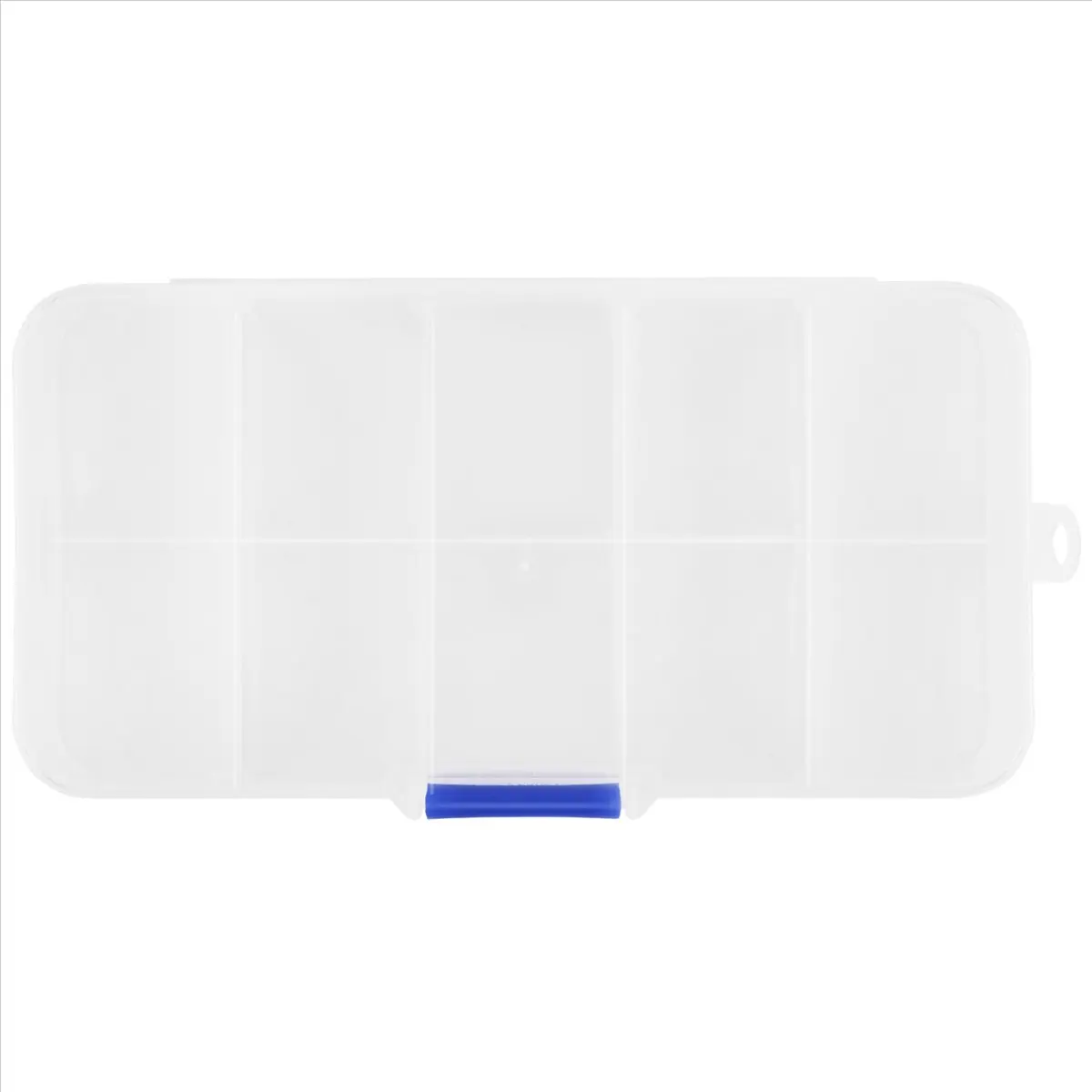 [CLOS] 1 to 10 Compartment Plastic Storage Box Transparent for Pearl pin Jewelry Tools Small Accessories