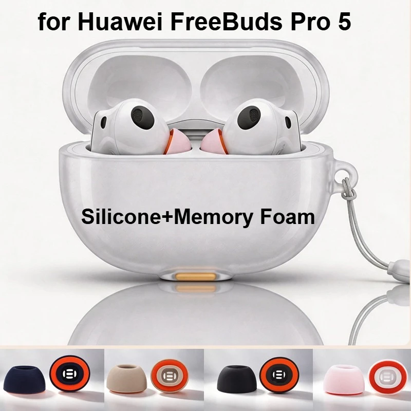 Embouts d'écouteurs originaux en silicone orange pour Huawei FreeBuds Pro 5, écouteurs sans fil Bluetooth, couvre-écouteurs, embouts d'écouteurs