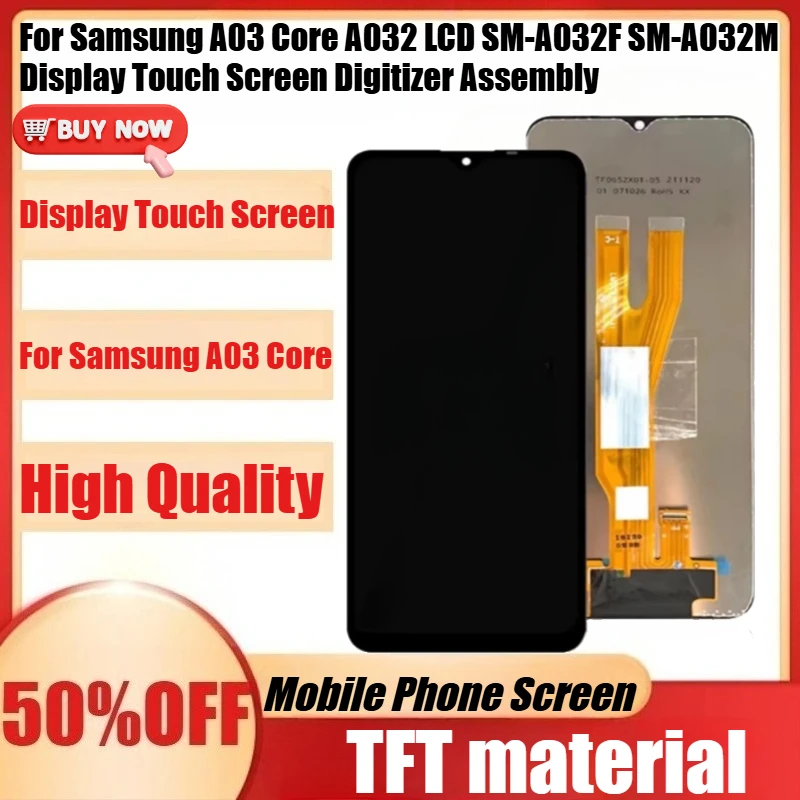 

New TFT for Samsung A03 Core A032 LCD SM-A032F SM-A032M Display Touch Screen Digitizer Assembly with Frame