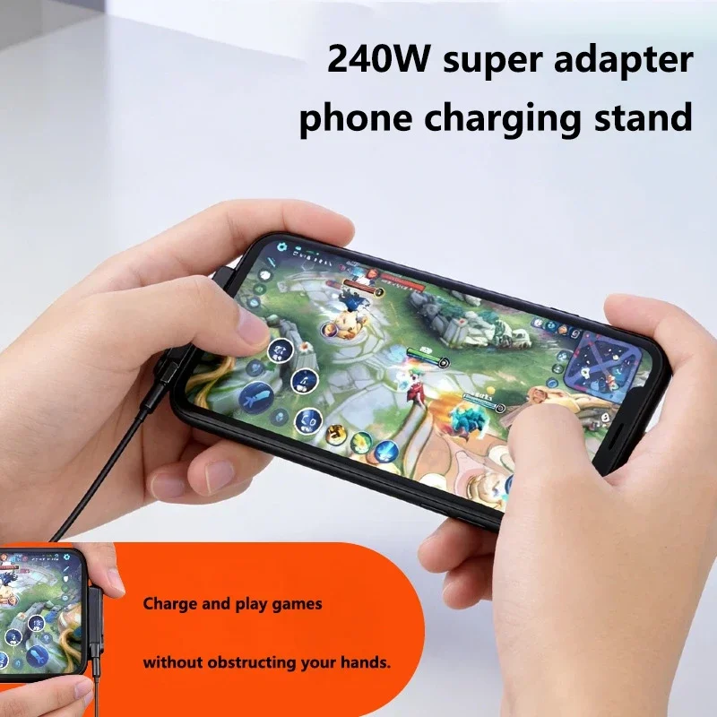 Soporte de Carga para Teléfono Móvil de 240w, Plegable, Carga Rápida, Portátil, para Auriculares, Laptops y Consolas de Juegos
