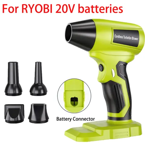 Power Tool Accessories Brushless Turbo Blower for Ryobi 18V Battery Violent Air Gun Handheld Fan Computer Keyboard Cleaning Tool