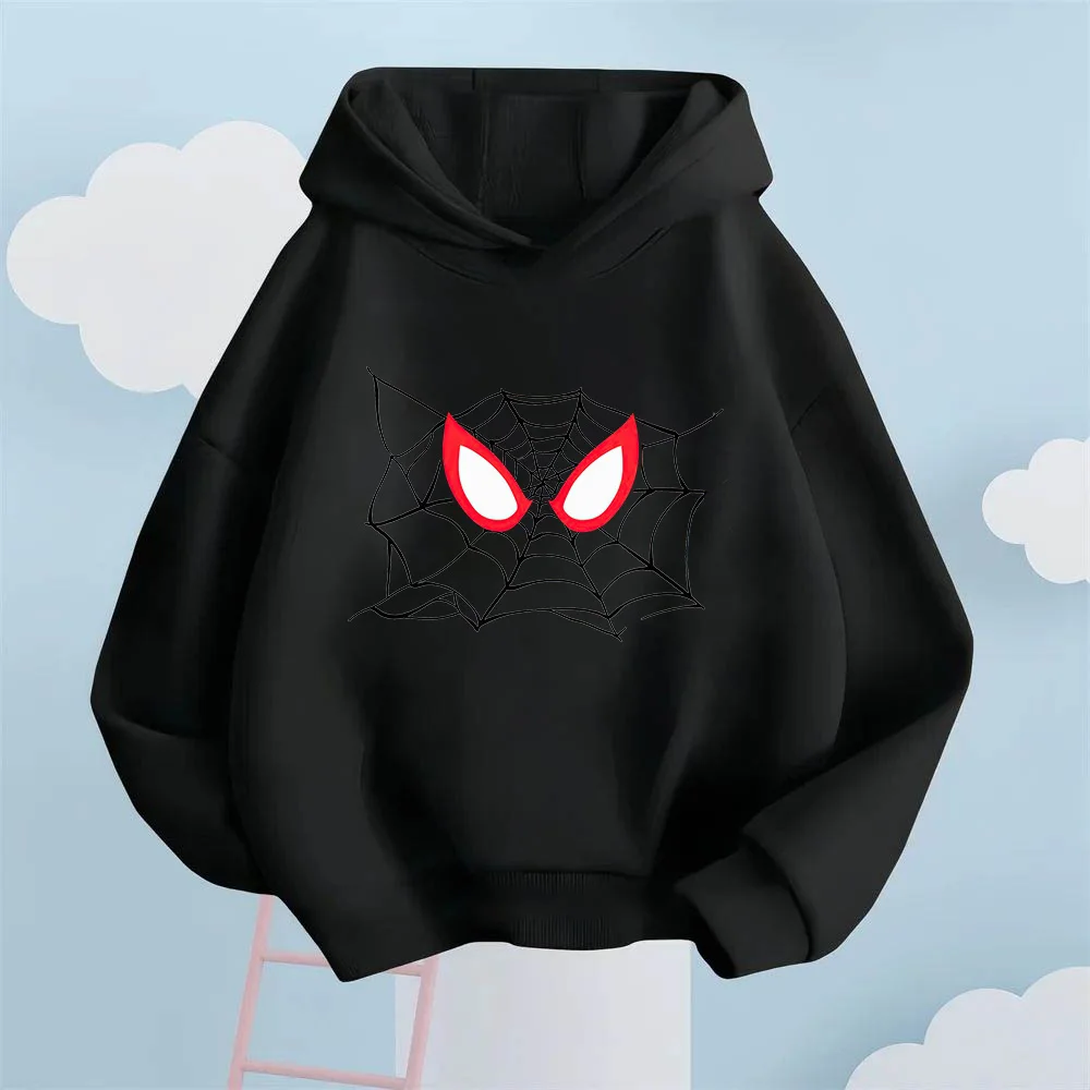 Interessante Spider-Man Spider Web Design bedrukte kinderkleding hoodies, dagelijkse casual sport outdoor tops voor jongens en meisjes