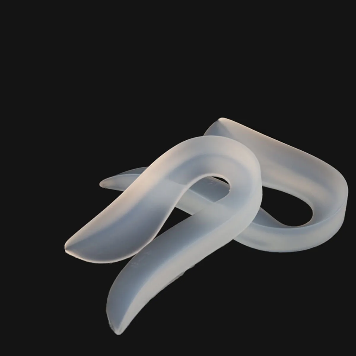 

U Shape Silicone Heel Pad Gel Insoles Size L White Shock Absorption Pain Relief Non Slip Foot Cushion Heel Protector Insert