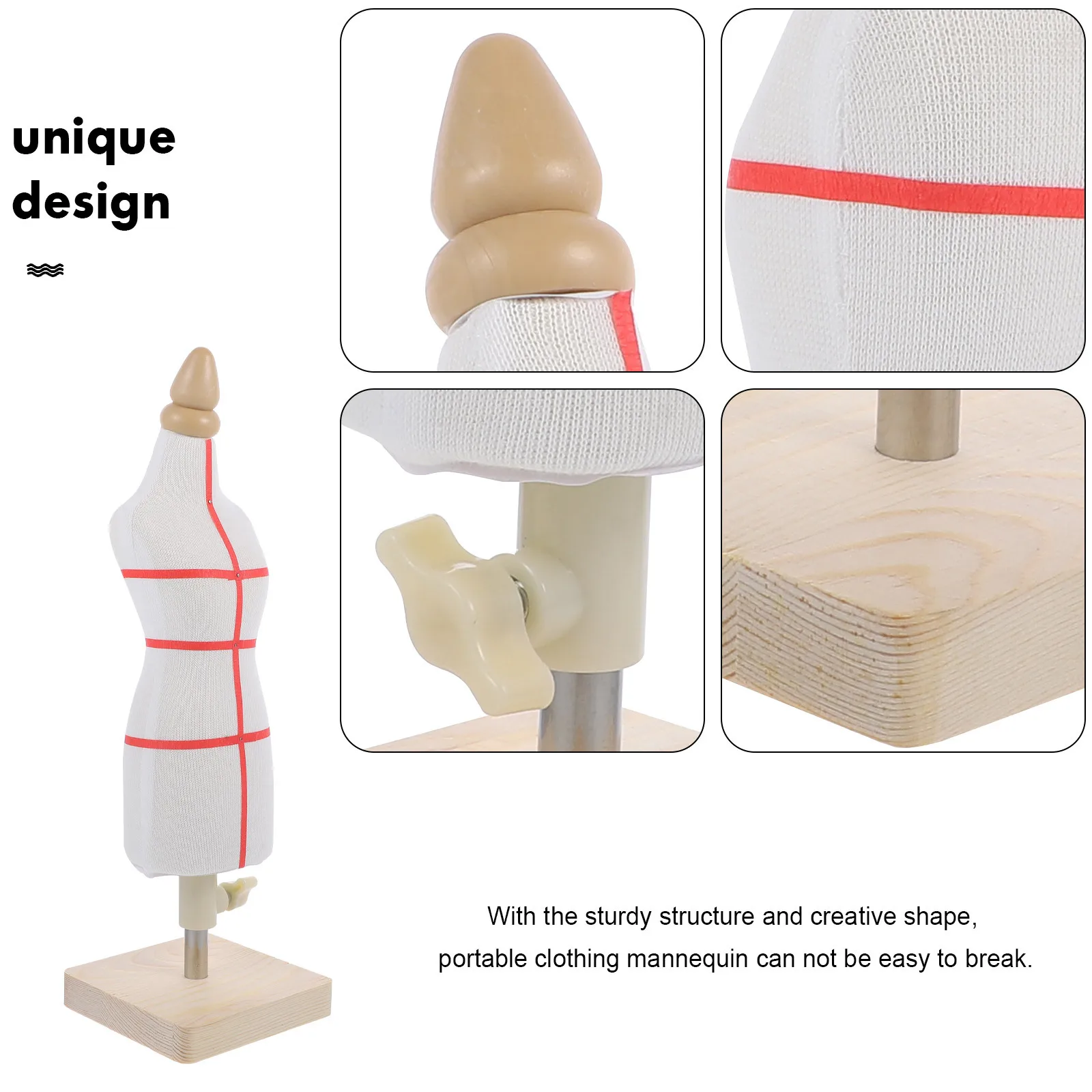 1Set Kleding Etalagepop Houten Jurk Stand voor Home Decor Fotografie Etalage Display Buste Mannequin Vrouw Naaien
