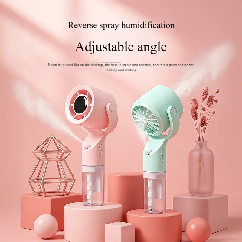 2026 Portable Handheld Spray Fan,Water Spray Mist Fan,Student Dormitory Mini Fan,Summer Supplies, Cooling Tools Outdoor Fan