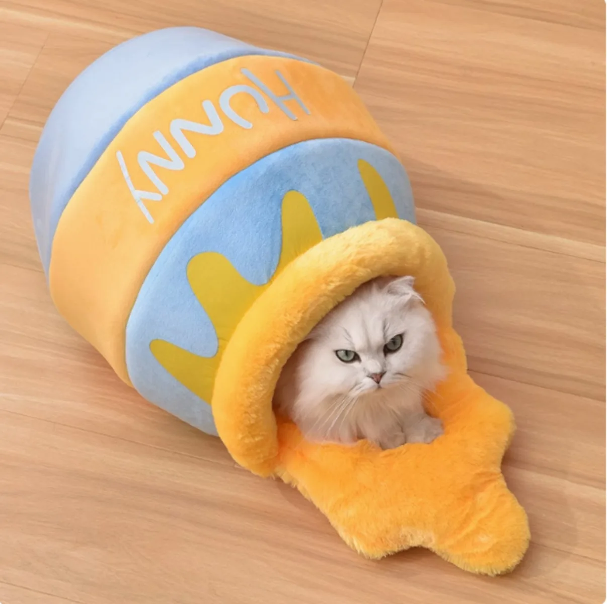 Pet Nest Honey Jar Shape Enclosed Cat Bed House for Cat Mobile Beds  Tree Winter Sleeping Bag Machine Washable Pet Accessories