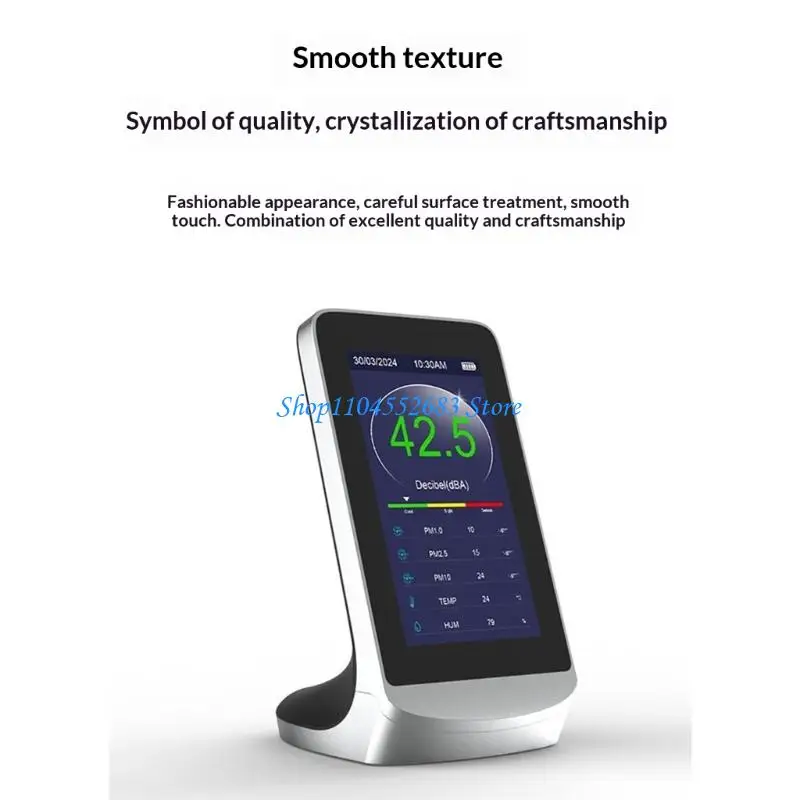 Y6GD 6 in 1 Digital Decibel Meter 30-130dBA Rechargeable Sound Level Reader for Dust Noise and Environmental Factors