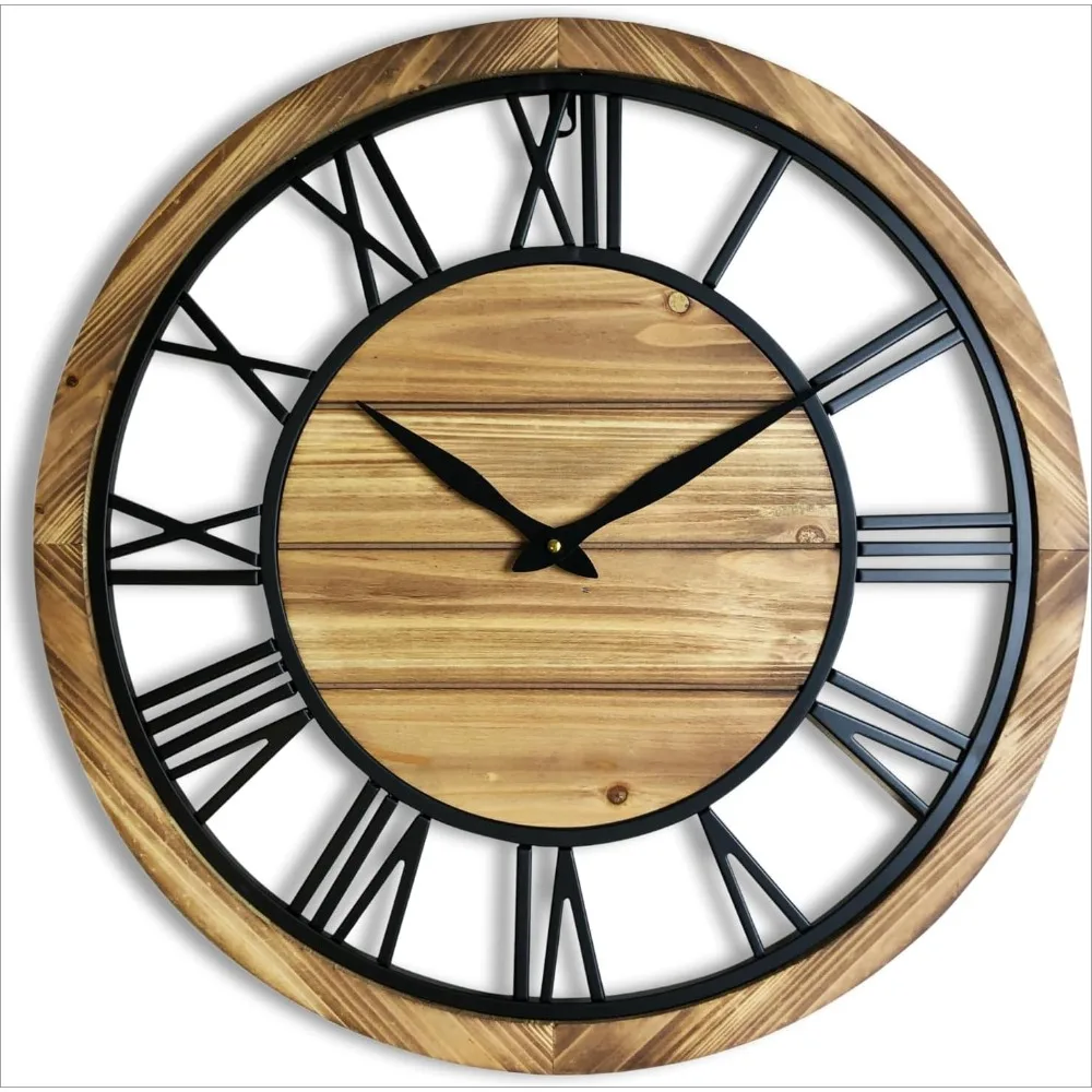 

Wall Clock - Huge oversized wall clock for living room decoration with large round wall clock decorated with Roman numerals