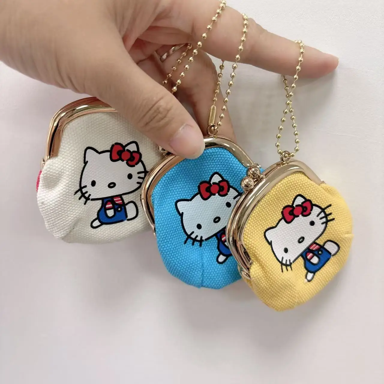 

Japanese Sanrio hello kitty mini coin wallet cute coin ring accessories storage small pendant ladies gift anime kawaii