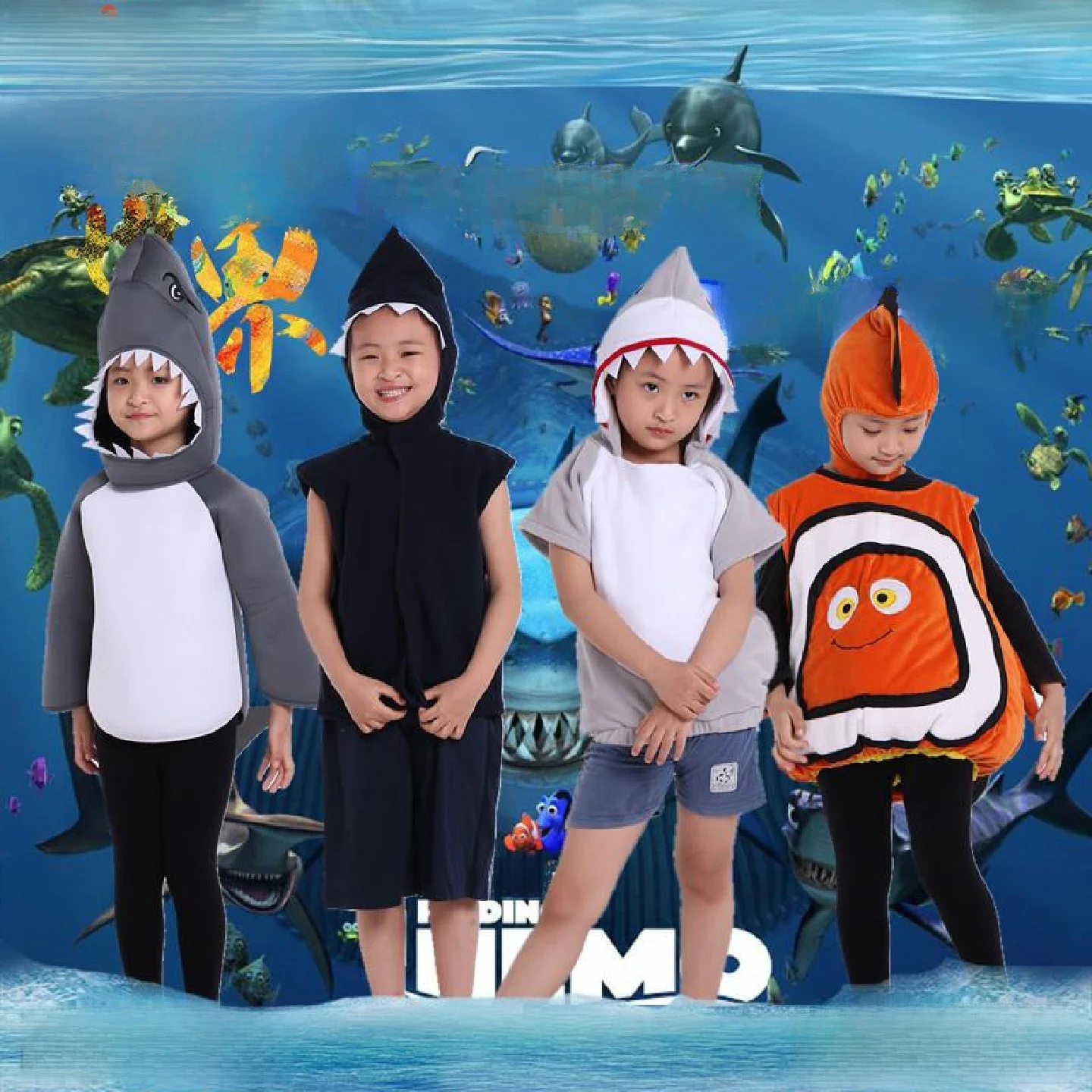 

Костюм для выступлений на Хэллоуин: Клоун-рыба, олень, Санта-Клаус, тематический костюм животного для сцены, подводный мир