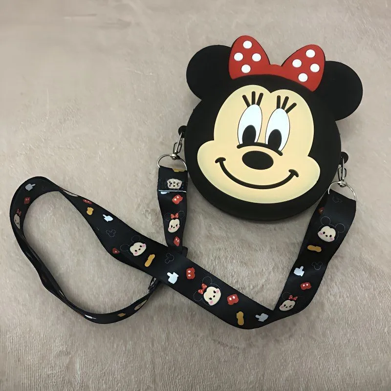 Mickey and Minnie Bags  Cute Student Shoulder Bags and Crossbody Bags  Silicone Bags  Portable Coin Purses view 3