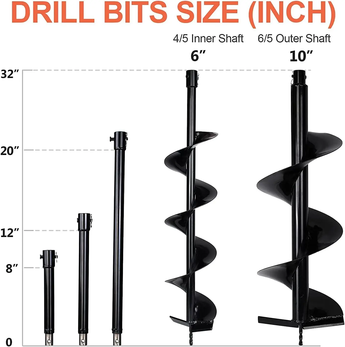 Imagem -04 - Gás Powered Post Hole Digger Terra Digger Terra Auger Post Hole Digger Dois Broca 10 Extensão 52cc 1800w