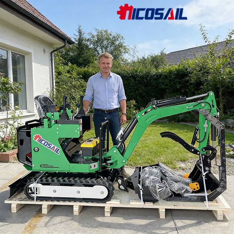 

Мини-экскаватор 1 тонна, мини-экскаватор для строительства, гидравлическая поворотная стрела для рытья траншей