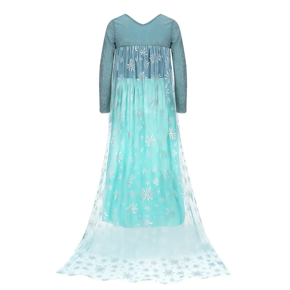Kostium Królowej Śniegu Elsa, Niebieski, z Cekinami, Przebranie na Halloween, Imprezę Tematyczną, Cosplay, Takerlama