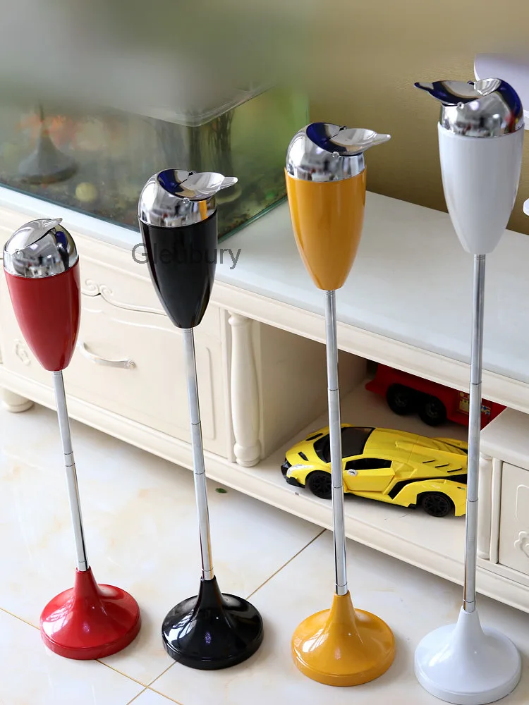 Large-sized, freestanding ashtray for the bathroom or living room, featuring a creative and unique design to prevent ash from