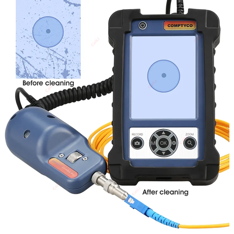 AUA-400 Fiber Optic Inspection Microscope Probe Optic End Face Video Probe Microscope für SC/FC/ST/LC GSM Netzwerkkompatibilität