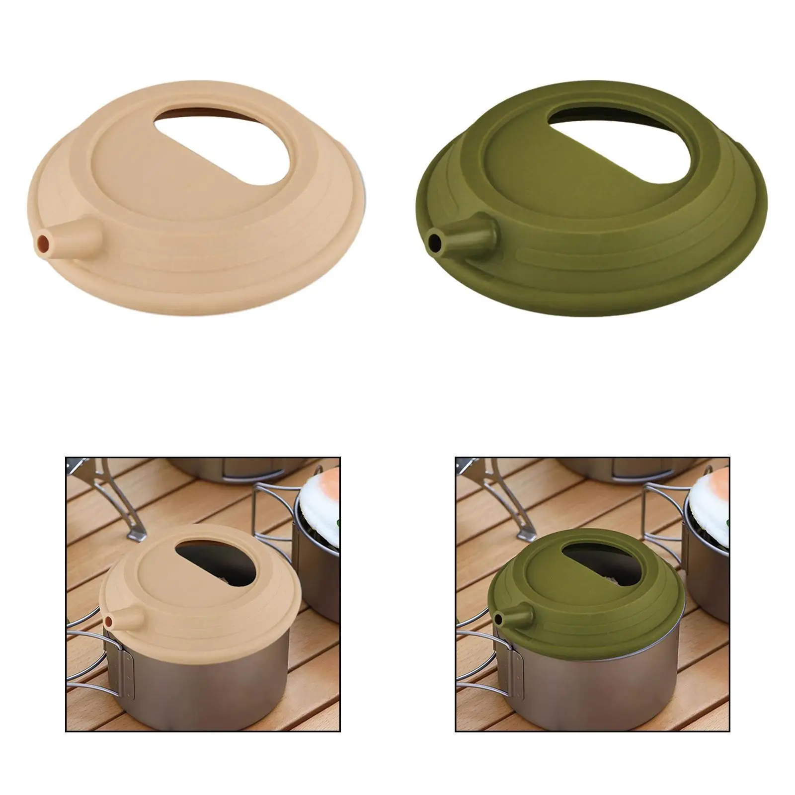 

Силиконовая крышка для чаши для кемпинга, портативная герметичная крышка для кухни, барбекю, путешествий