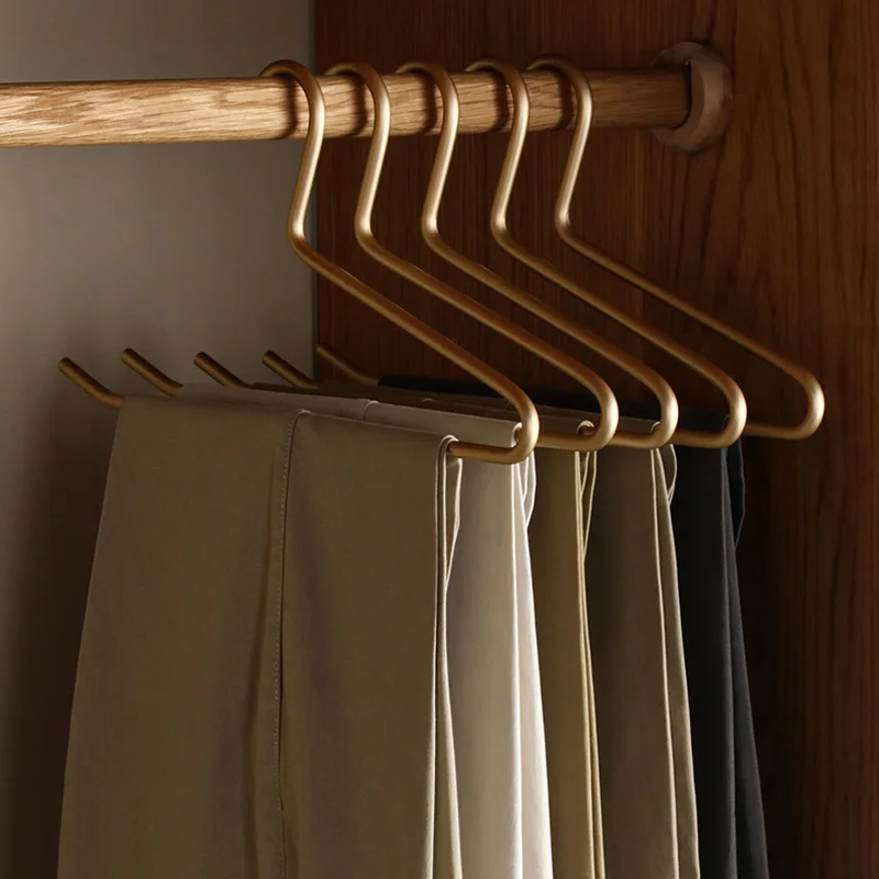 5pcs Pants Hangers Non-Slip Multifunctionl Drying Hanger Open Ended Clothes Storage Rack Spave Saver Wardrobe Organizer Hangers