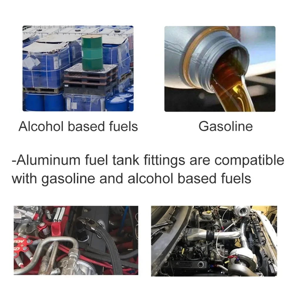 العالمي 2 قطعة ذكر AN10 إلى AN10 خلية الوقود الحاجز المناسب محول مع غسالة الألومنيوم اكسسوارات السيارات الأسود TF-1029