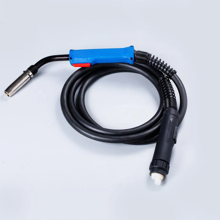 24KD Complete Copper Plated 4M MIG Welding Torch with Euro Connection Black Color for Welding & Cutting