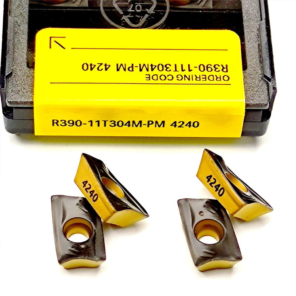 

10PCS R390 11T304 PM4240 Carbide Inserts for Steel Stainless Steel High Precision CNC Lathe Internal Turning Tools PM 4240