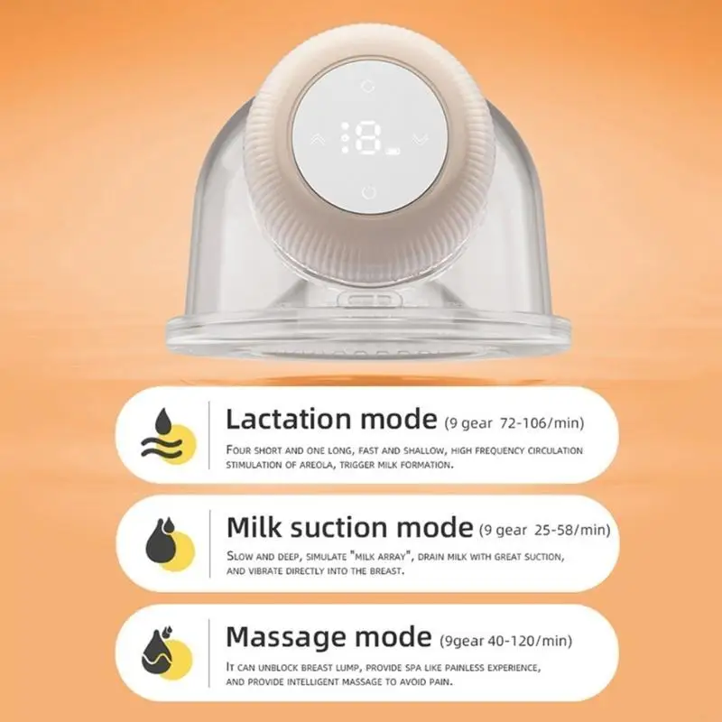 مضخة الثدي A5YC التي يمكن ارتداؤها، مضخة التدليك الأوتوماتيكية، مضخة التغذية الكهربائية #5