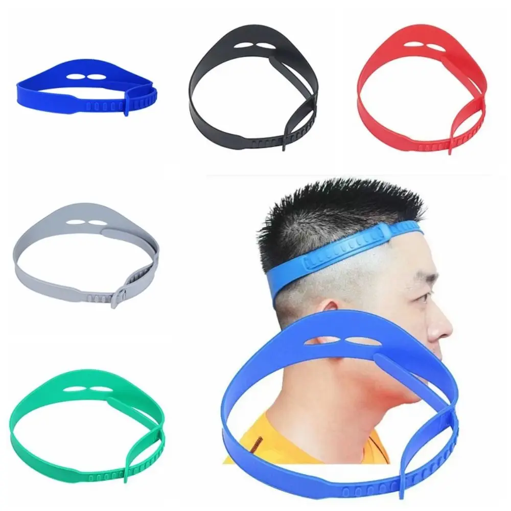 Adjustable Haircut Template Silicone Colorful Hair Trimming Ruler DIY Arc-shaped Neckline Shaving Template Guide Cutting