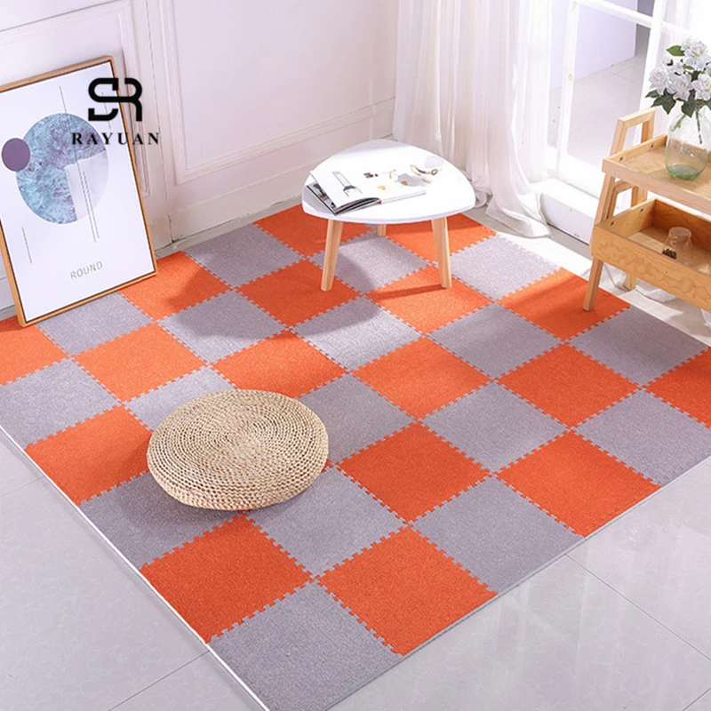 RAYUAN One Piece DIY Puzzle Mat EVA Foam Carpet Baby Safe Playmat Warm Soft Area Rug Children Play Mat 30x30CM