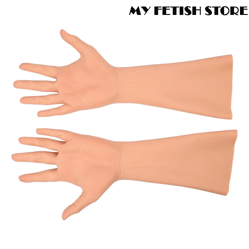 เหมือนจริงหญิงสมจริงซิลิโคนนุ่มถุงมือ 6G อัพเกรด 40 ซม.ความยาวสําหรับเกย์ Transgender กระเทยชายหญิง