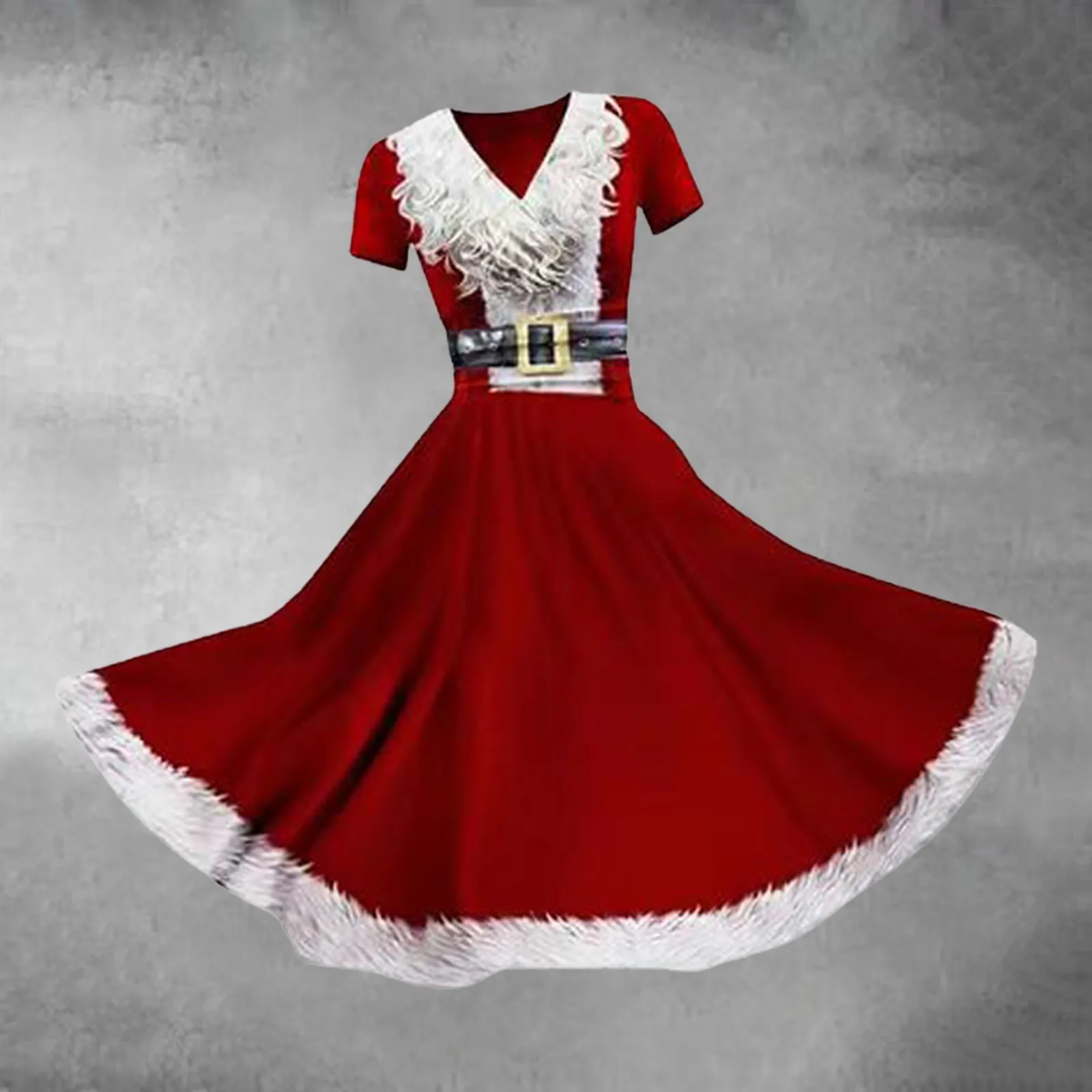 50s Vintage Short Sleeve Xmas A-Line Retro Red Swing Dress Christmas Women Gala Party Formal Gown 70s Prom Dresses 2023 Vestidos