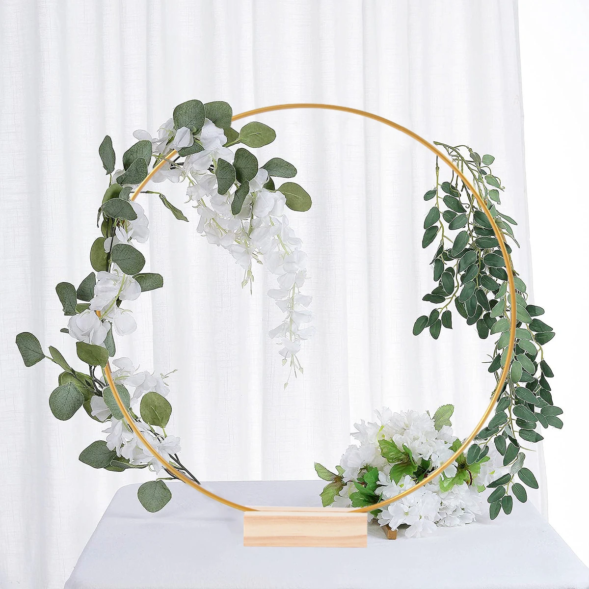 1/5/10pcs Round Hexagon Metal Hoop Wreath Frame Wire Ring Flower Garland Holder Rings DIY Birthday Wedding Table Decor Wreath