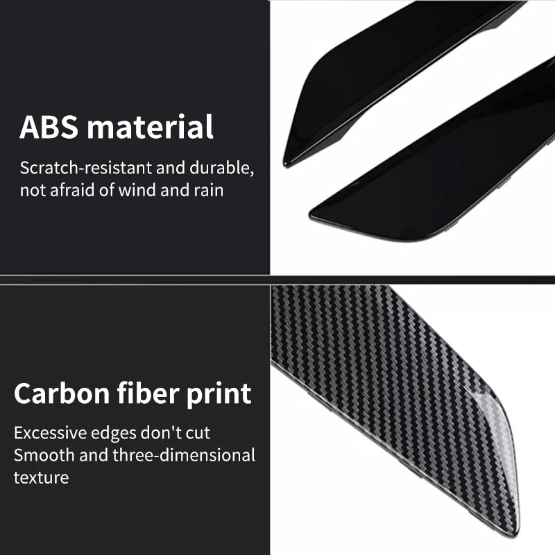 2pcs Car Door Fender Vent Sticker For BMW Series5 G30 G38 18-23 ABS Auto Side Wing Air Flow Fender Cover Trim Exterior Accessory