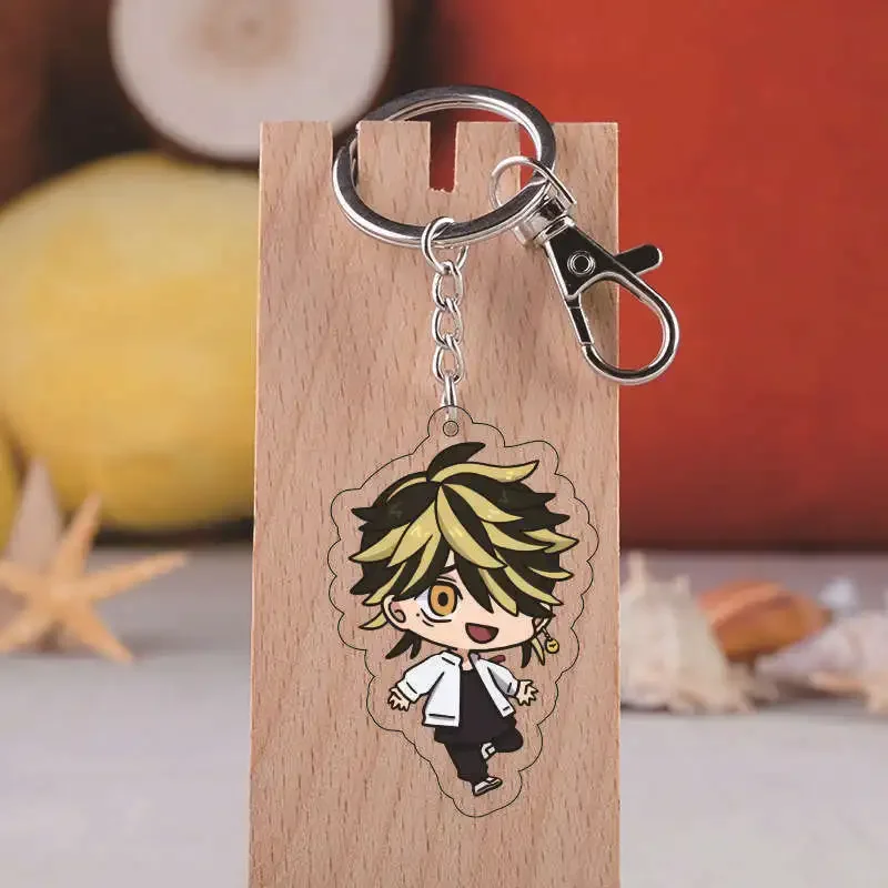 Tokyo Revengers Keychain Anime Character Draken Chifuyu Kazutora Cosplay Bag Pendant Keyring Jewelry