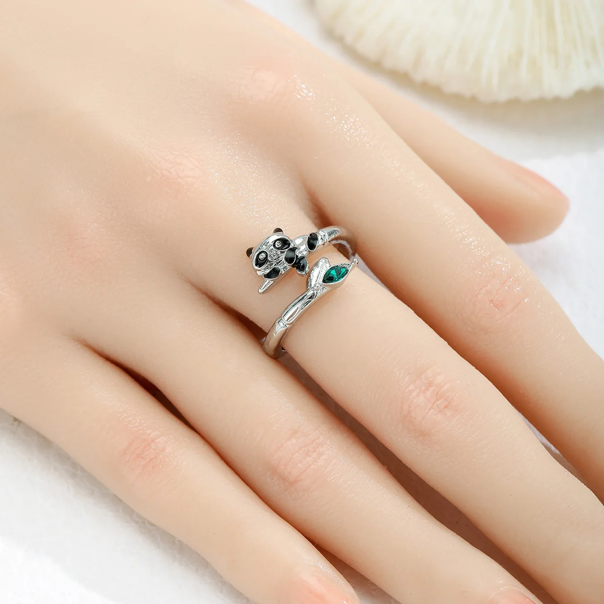 A Fashionable and Creative New Cute Panda Open Ring