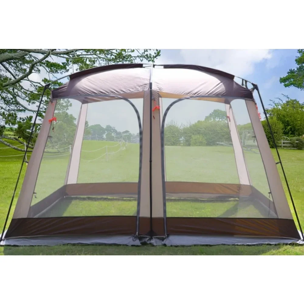 

Canopy,Screen House Room Outdoor Screened Canopy Tent Zippered Gazebos 8-10 Person for Patios Shelter, 12' X10', Canopy