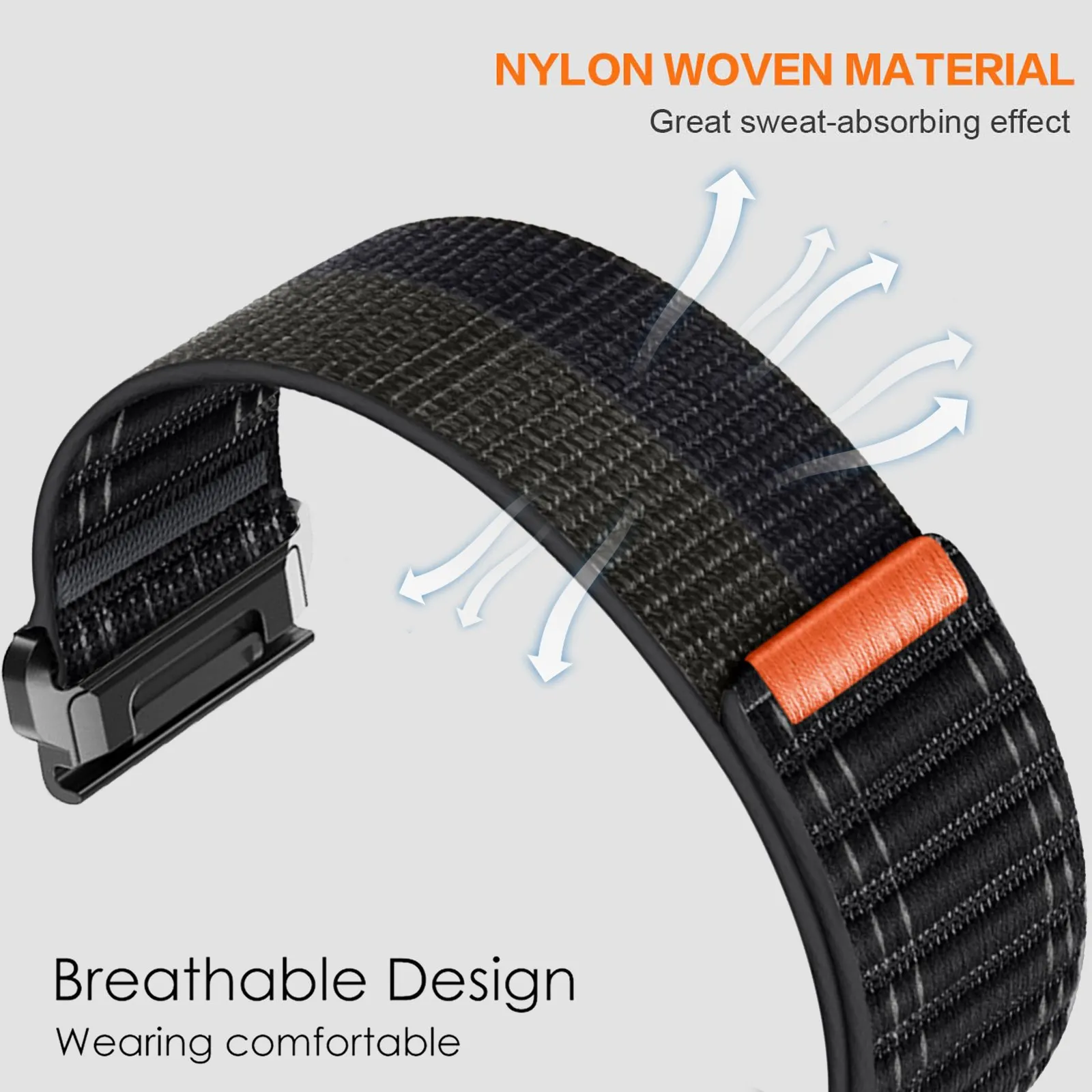 for Garmin Tactix8 Quatix8 Fenix8 51/47/43mm Bracelet Quick Fit 20mm 22mm 26mm Nylon Wave Loop Strap Garmin Forerunner 970 965