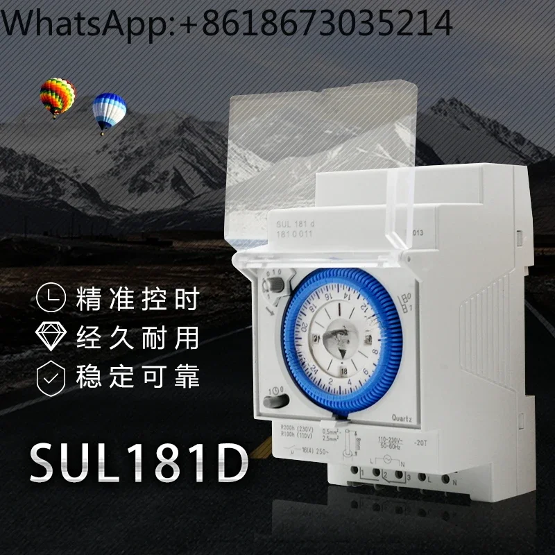 Sul181D Time Control Switch Timer 220V Mechanical Industrial Timer 24-hour Controller 15 minutes