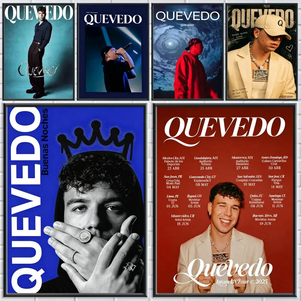 music Quevedo Poster Poster HD Self Adhesive Waterproof Art Print Wall Decor for Bedroom Living Room Home Gift