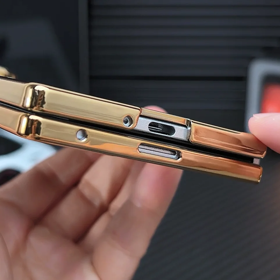 Luksusowe, malowane etui skórzane GKK do Samsunga Galaxy Z Fold 7 z powłoką galwaniczną, matowe etui ochronne ze szkłem hartowanym na ekran do Galaxy Z Fold7 — zdjęcie produktu 3