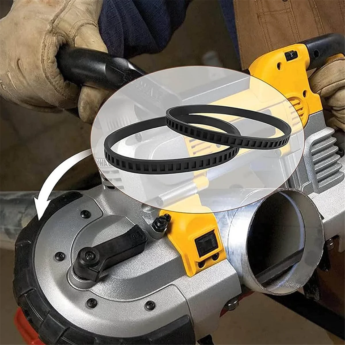 A78G Riemenscheibe Reifen Ersatz Lithium Riemensäge Elektrowerkzeug Zubehör