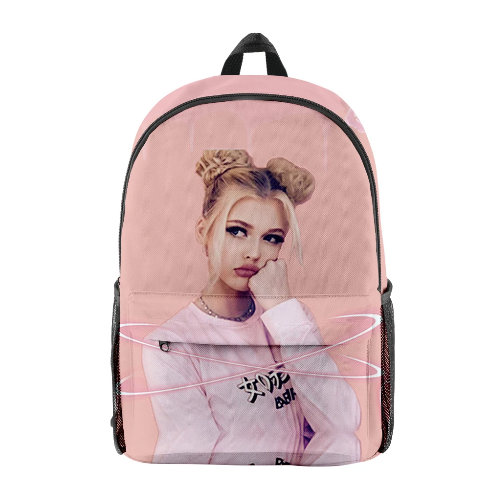 

Popular Youthful Kpop Loren Gray Student School Bags Notebook Backpacks 3D Print Oxford Waterproof Boys/Girls Funny Travel Bags