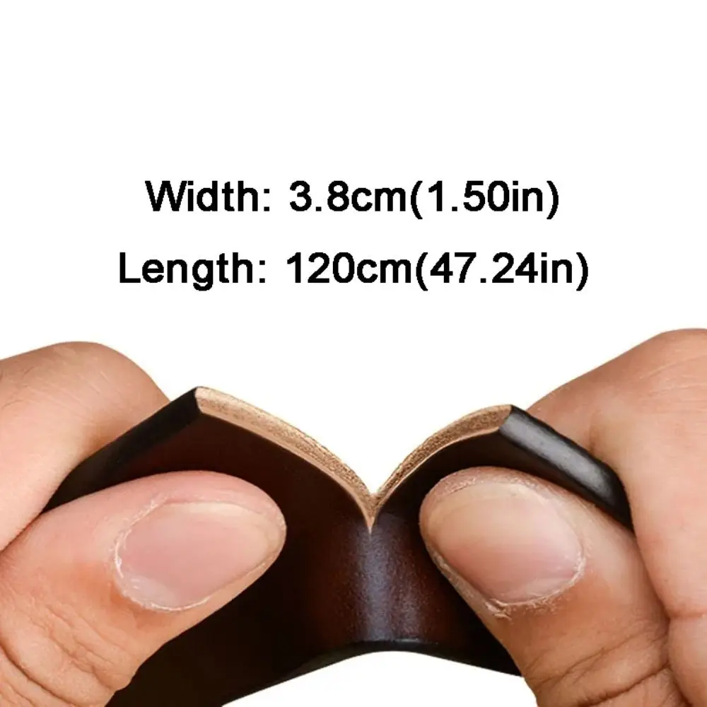 Man Luxury Design Genuine Leather Belt Casual Versatile Pin Buckle Waistband Trouser Dress Belts