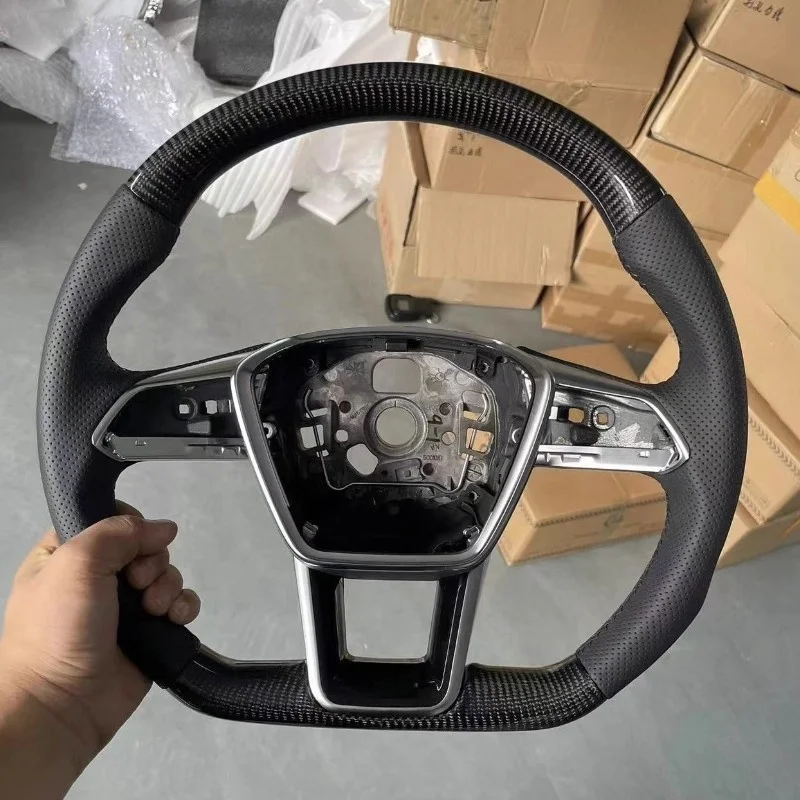Car Steering Carbon Fiber Wheel Custom Carbon Fiber Leathe For Audi A3 A4L A5 Q5L Q3 A6L S6 S7 C8 A7L A8L S Standard