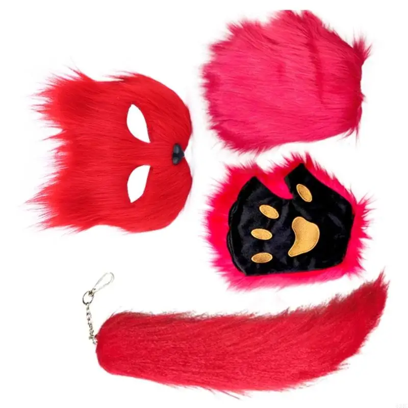 634C FOXES TAIL PAWS GLOVES TOPRING COVER TOW