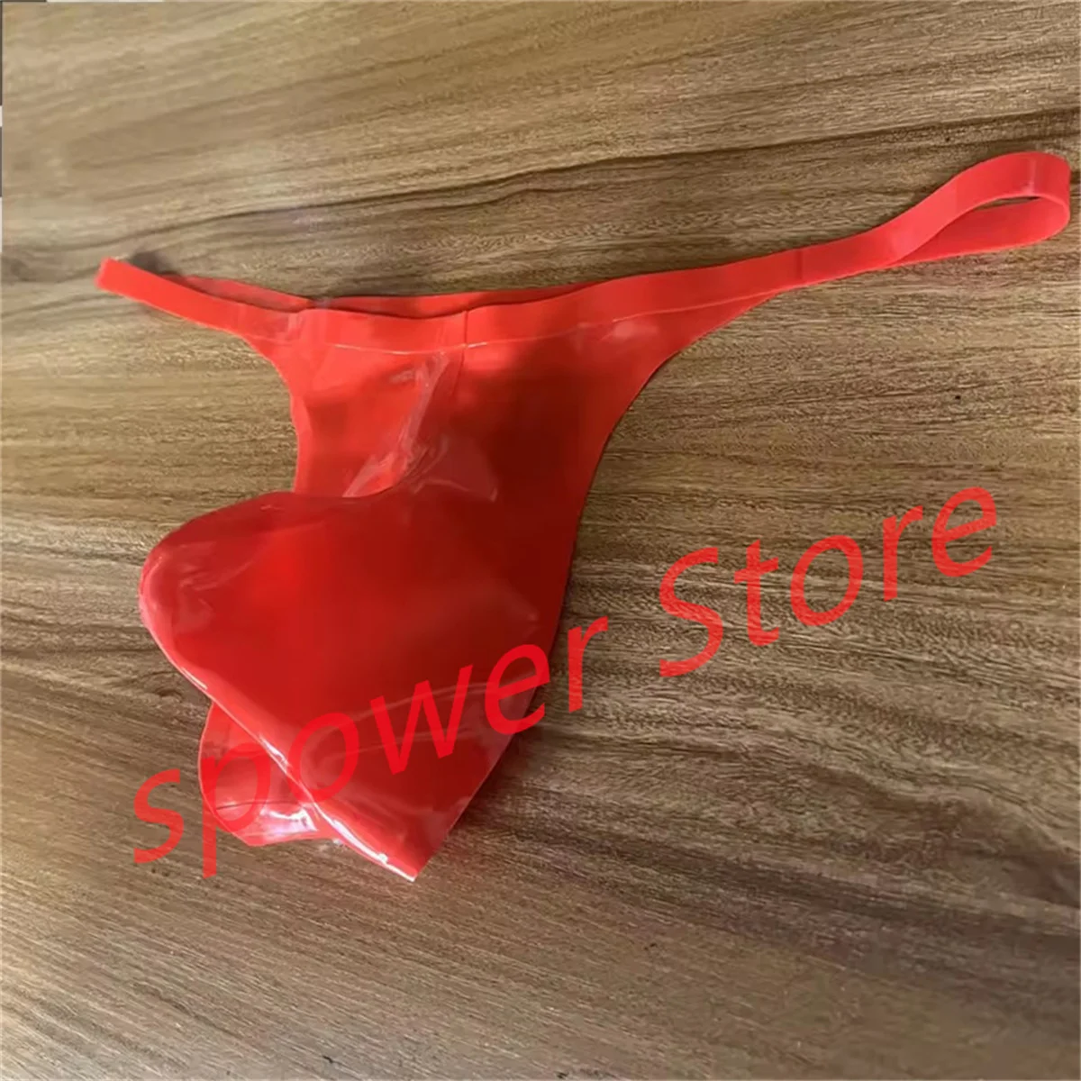

Latex Boxer Panties Sexy Fetish Rubber Shorts Thong Red Underwear Handmade Cosplay Costume for Men