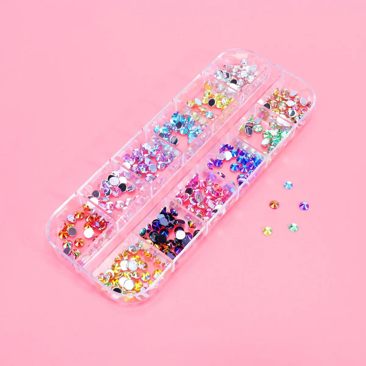 

8 Boxes Nail Kits Decorations Gems Jewels Accessories and Charms Moon Rhinestones