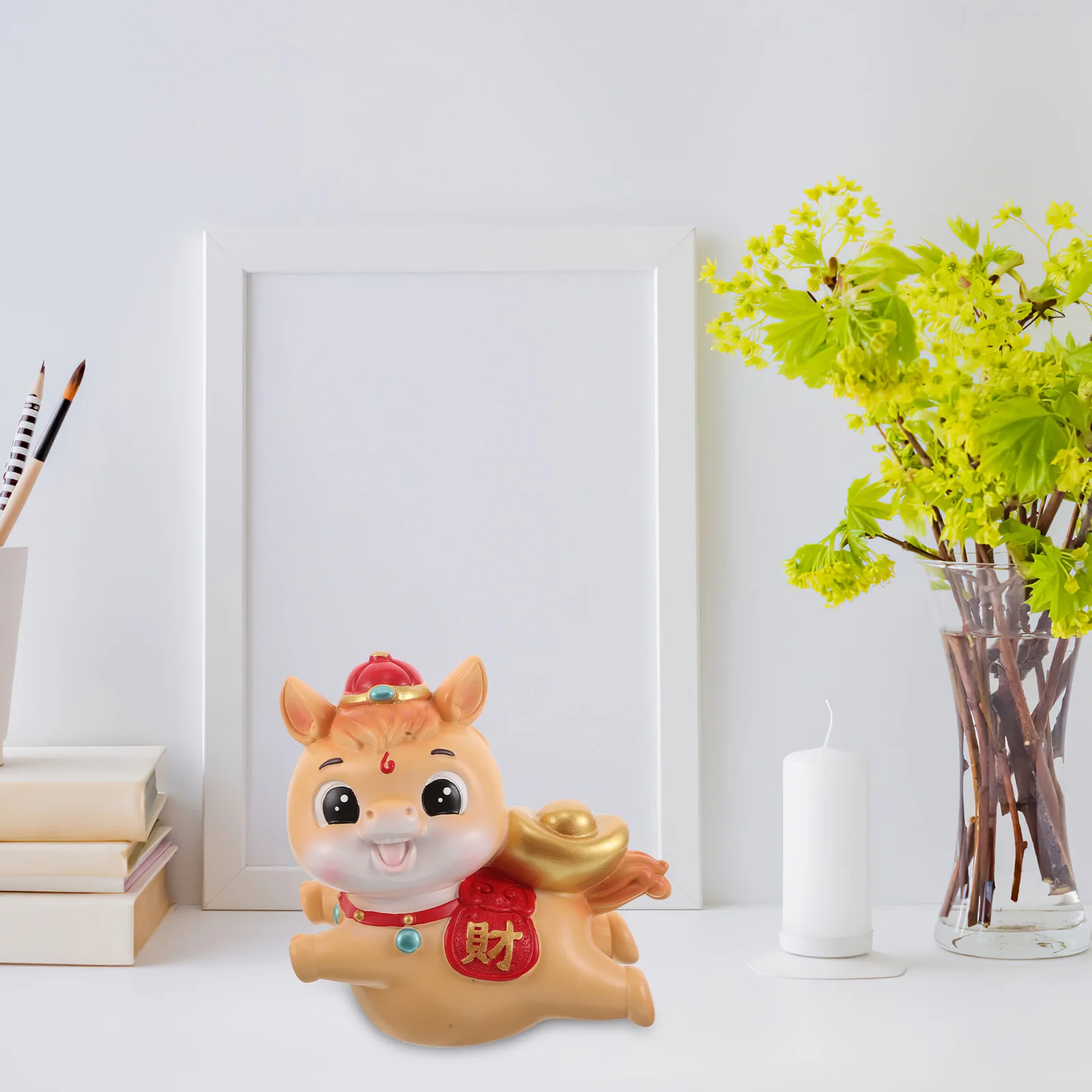 

Ceramic Horse Piggy Bank 2026 Year of The Horse Zodiac Mascot Coin Saving Box Spring Festival New Year Decor Bank