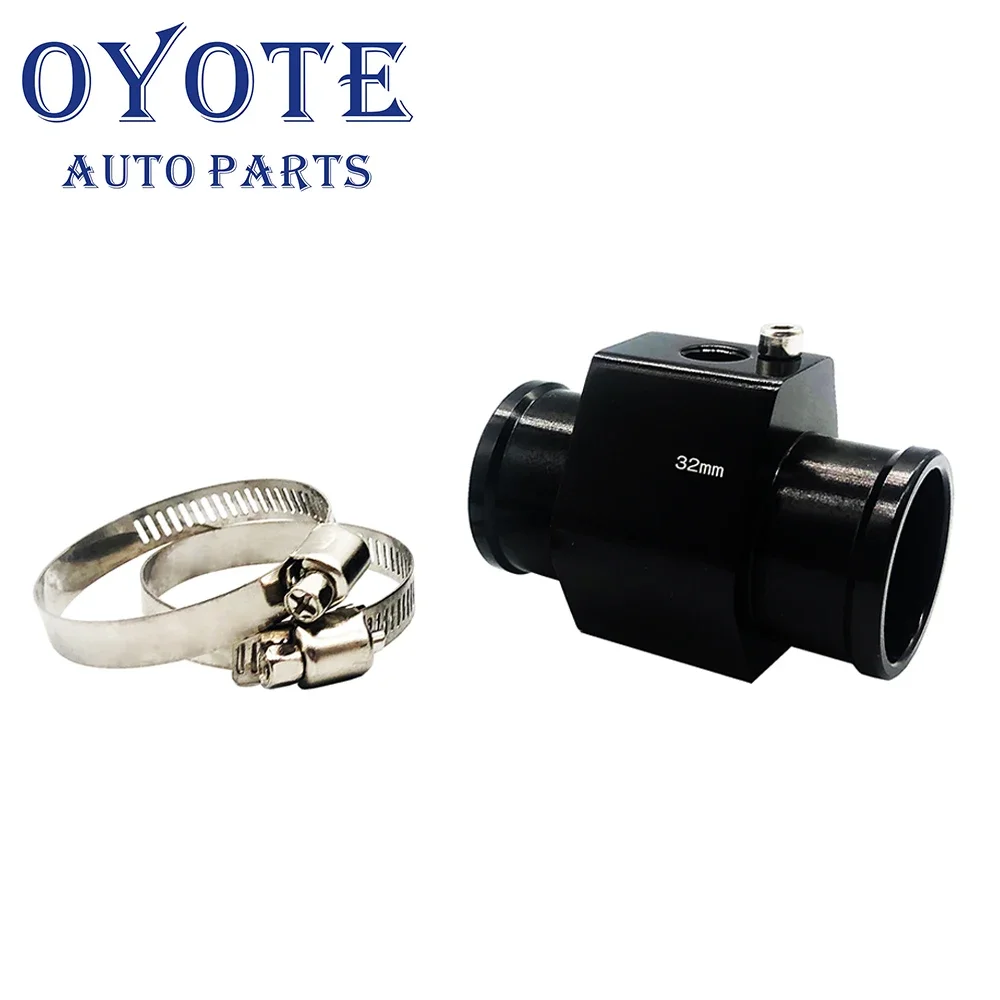 

OYOTE 26/28/30/32/34/36/38/40MM Radiator Sensor Adapter For Water Coolant Temp Gauge Adaptor W/Hose Clamps