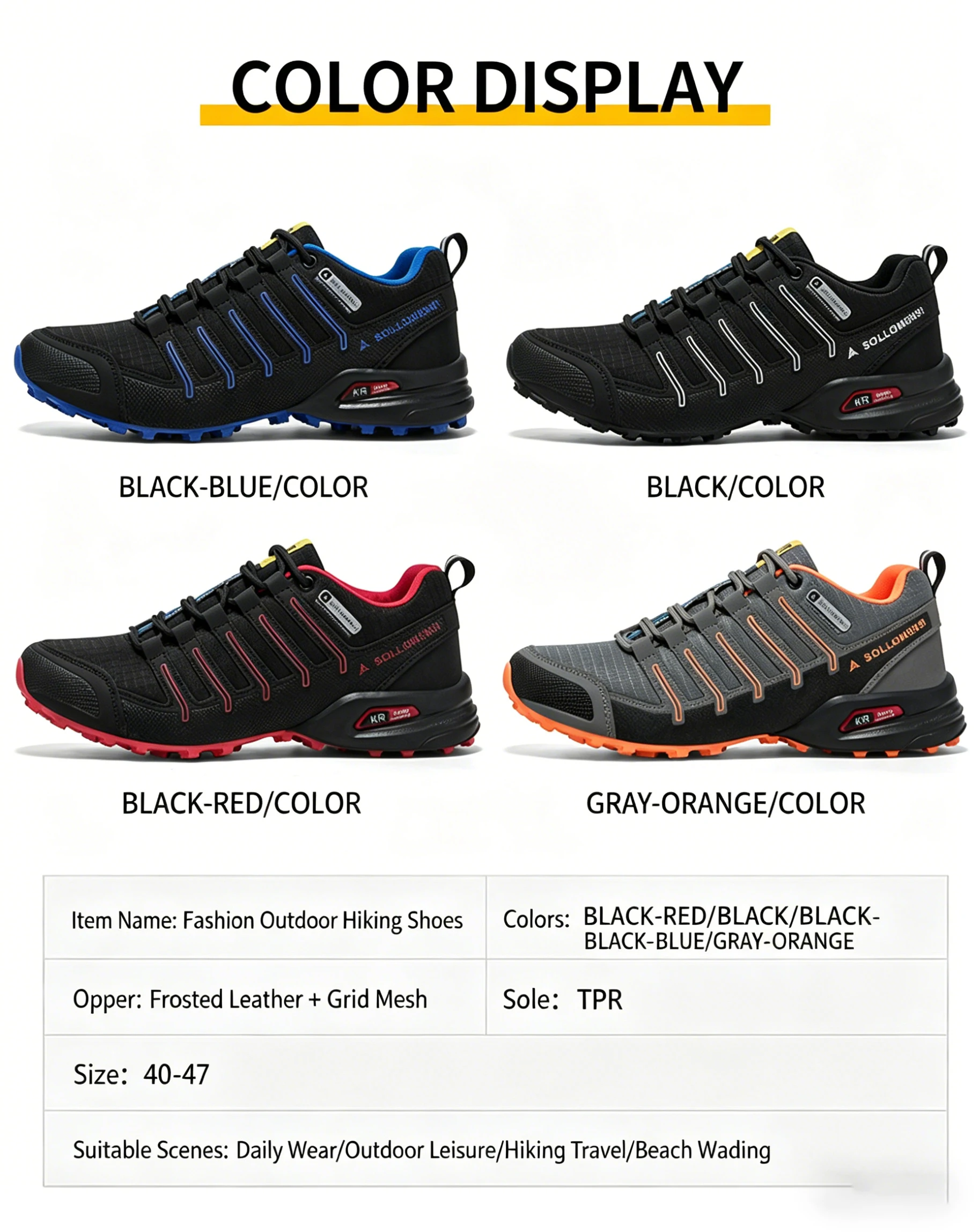 Outdoor-Wanderschuhe, rutschfeste Wandersportschuhe, leichte Herrenschuhe, taktische Trainingssportschuhe für Herren – Detail 2